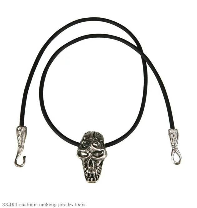 Corded Skull Necklace 1 Corded Skull Necklace