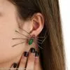 Spider Earrings (Green)
