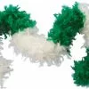 Green & White Turkey Feather Boa Adult