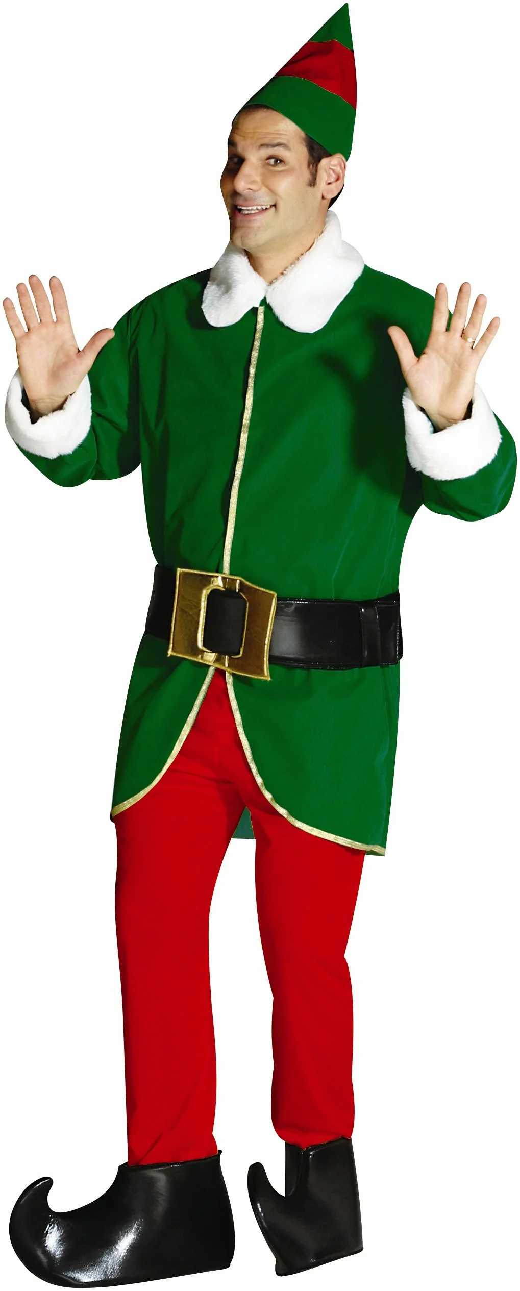 Green And Red Elf Adult Costume 1 Green And Red Elf Adult Costume