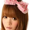 Cream Doll Heart Taffy Hair Bow Headpiece