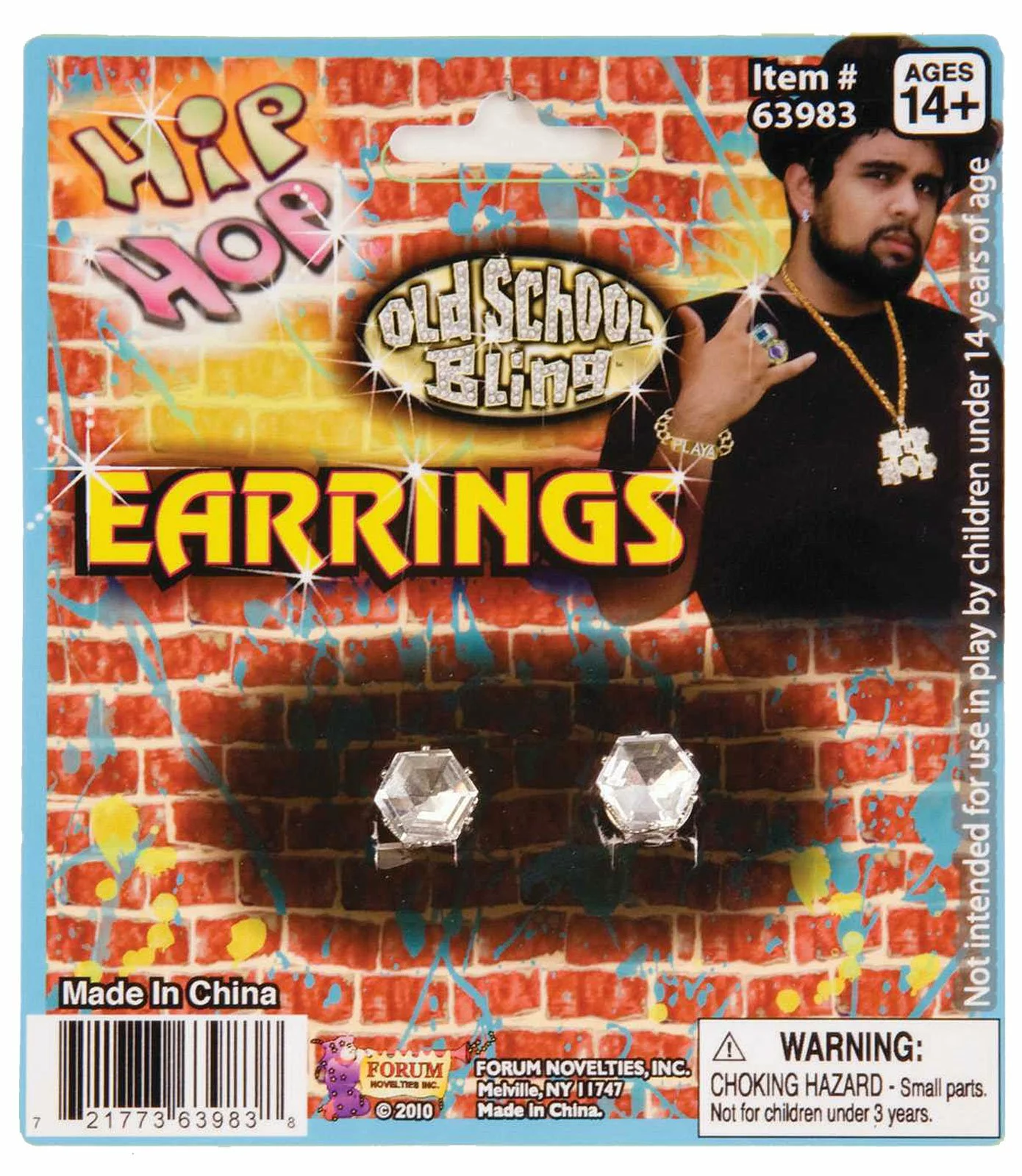 Hip Hop Faux Diamond Stud Earrings 1 Hip Hop Faux Diamond Stud Earrings